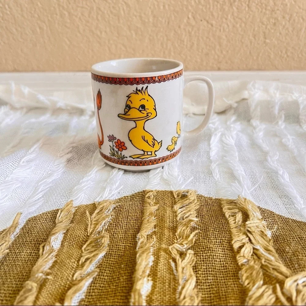 VTG 1960s Made In Japan Porcelain Pig Lion Duck Small Mug Cute